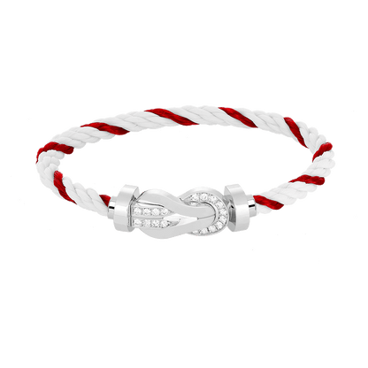 [Mystic]CHANCE LARGE 8 FIGURE BUCKLE HALF DIAMOND BRACELET SILVER