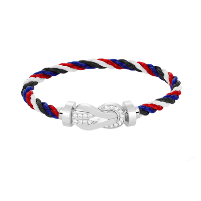 [Mystic]CHANCE LARGE 8 FIGURE BUCKLE HALF DIAMOND BRACELET SILVER