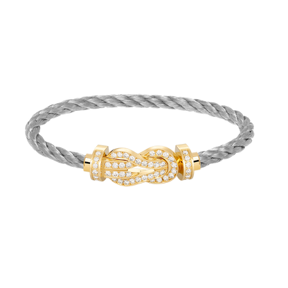 [Mystic]CHANCE LARGE 8 FIGURE BUCKLE FULLDIAMOND BRACELET GOLD