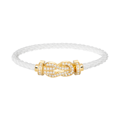 [Mystic]CHANCE LARGE 8 FIGURE BUCKLE FULLDIAMOND BRACELET GOLD