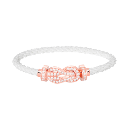 [Mystic]CHANCE LARGE 8 FIGURE BUCKLE FULL DIAMOND BRACELET ROSE GOLD