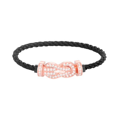 [Mystic]CHANCE LARGE 8 FIGURE BUCKLE FULL DIAMOND BRACELET ROSE GOLD