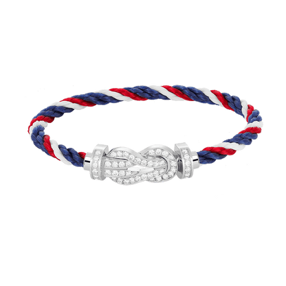 [Mystic Crown]CHANCE LARGE 8 FIGURE BUCKLE FULL DIAMOND BRACELET SILVER