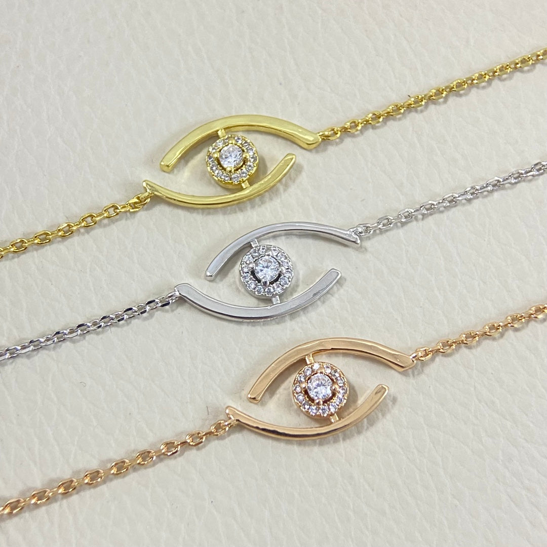 [Mysitc]  Eye Pave-Set Diamond Bracelet