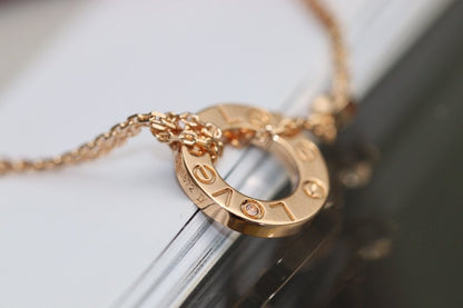 [Mystic Crown]LOVE NECKLACE ADJUSTABLE ROSE GOLD 2 DIAMOND