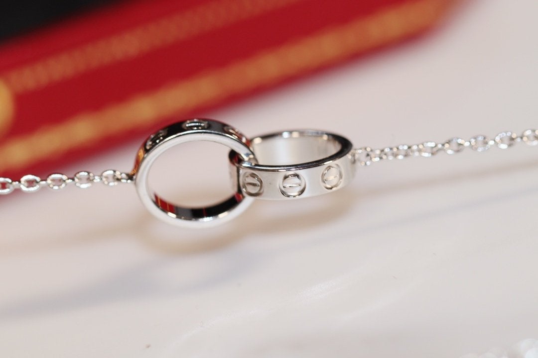 [Mystic Crown]LOVE NECKLACE PINK GOLD AND SILVER