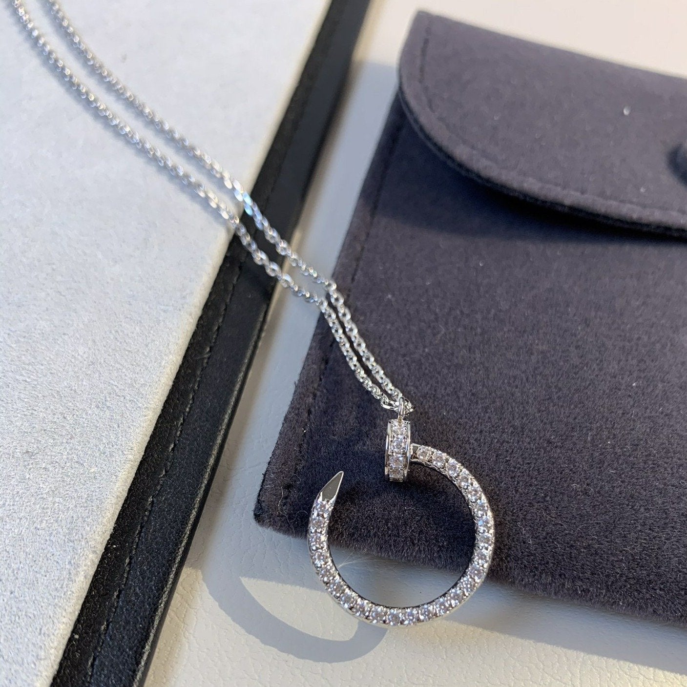 [Mystic]JUSTE NECKLACE SILVER DIAMONDS
