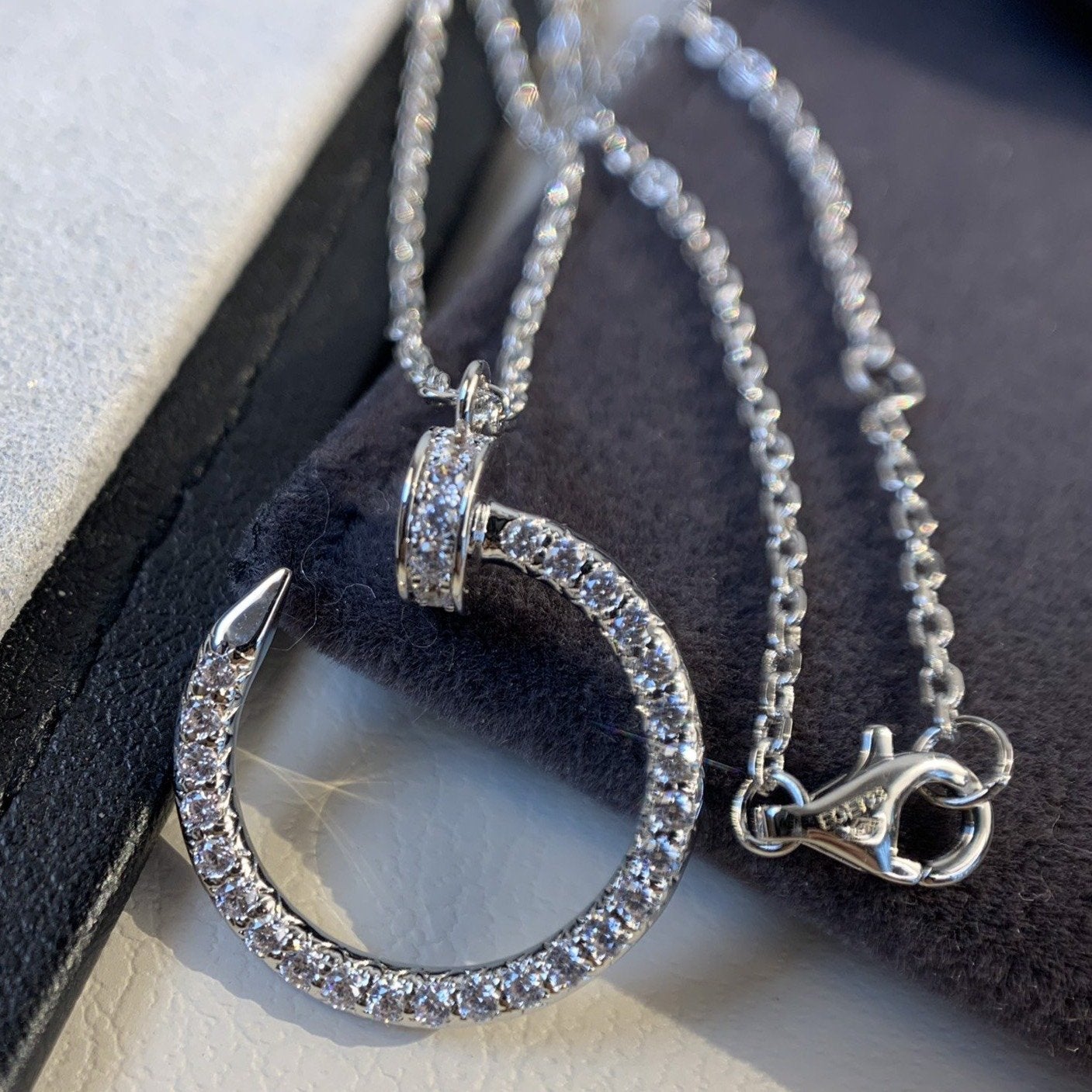 [Mystic]JUSTE NECKLACE SILVER DIAMONDS