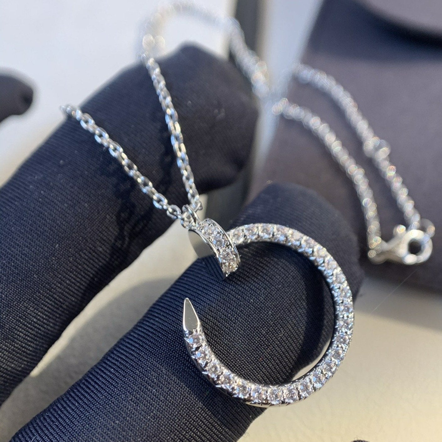 [Mystic]JUSTE NECKLACE SILVER DIAMONDS