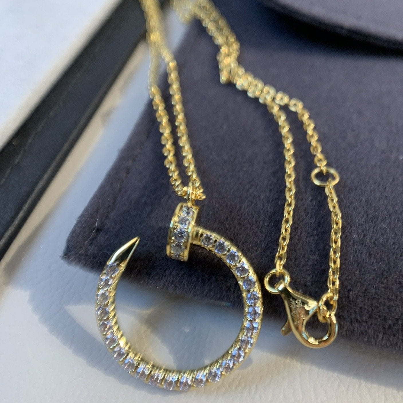 [Mystic]JUSTE NECKLACE GOLD DIAMONDS