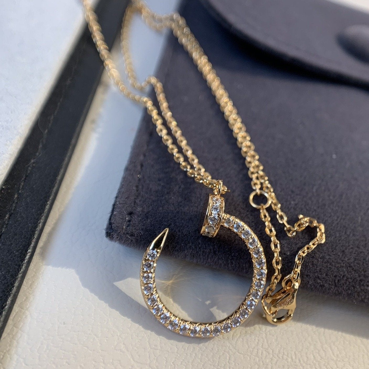 [Mystic]JUSTE NECKLACE PINK GOLD DIAMONDS