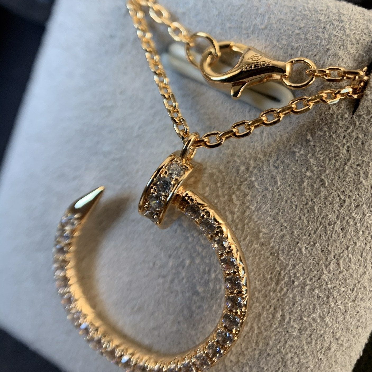 [Mystic]JUSTE NECKLACE PINK GOLD DIAMONDS