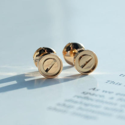 [Mystic Crown]LOVE EARRINGS PINK GOLD 10MM