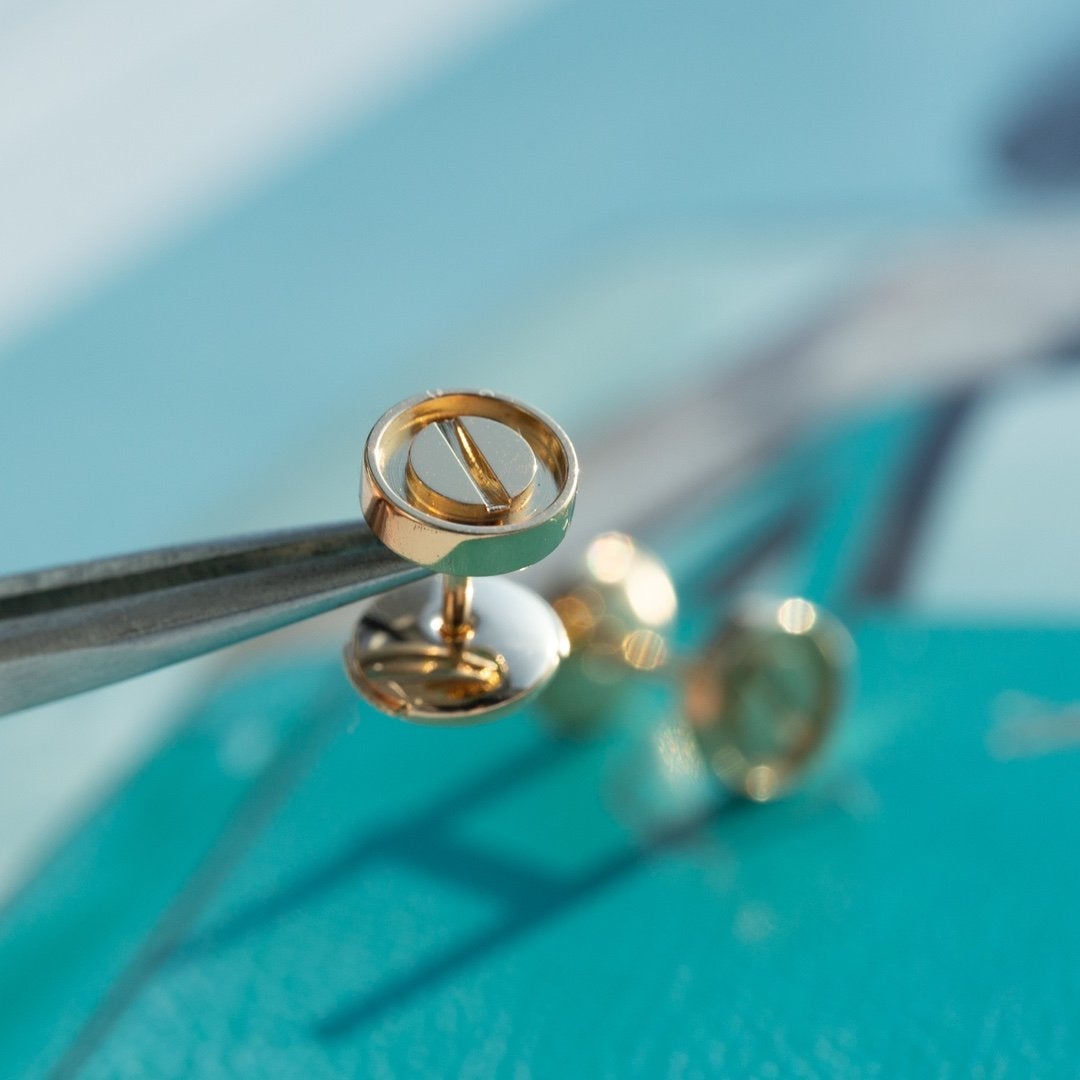 [Mystic]LOVE EARRINGS PINK GOLD 10MM