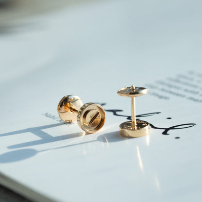 [Mystic Crown]LOVE EARRINGS PINK GOLD 10MM