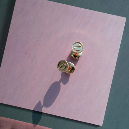 [Mystic]LOVE EARRINGS PINK GOLD 10MM