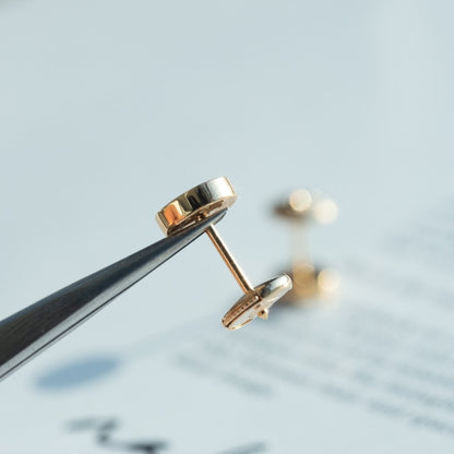 [Mystic]LOVE EARRINGS PINK GOLD 10MM