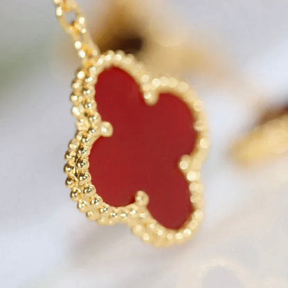 [Mystic]CLOVER  2 MOTIF  TIGER EYE CARNELIAN EARRINGS