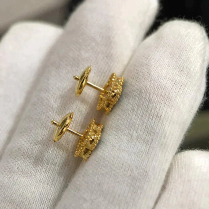 [Mystic]CLOVER MINI 9.5MM MALACHITE  EARRINGS