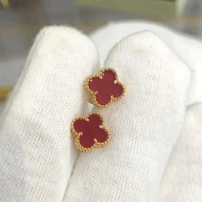 [Mystic]CLOVER MINI 9.5MM CARNELIAN EARRINGS