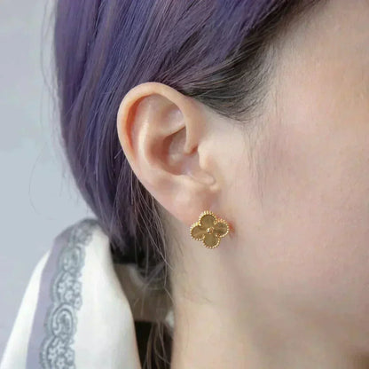 [Mystic Crown]CLOVER MEDIUM 1 MOTIFS LASER EARRINGS