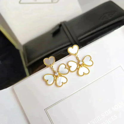 [Mystic]CLOVER SWEET WHITE MOP EARRINGS