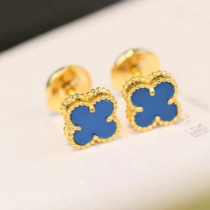 [Mystic Crown]CLOVER MINI 9.5MM TURQUOISE EARRINGS