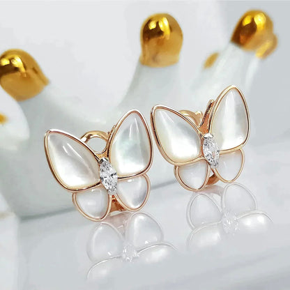 [Mystic]BUTTERFLY MOP DIAMOND EARRINGS