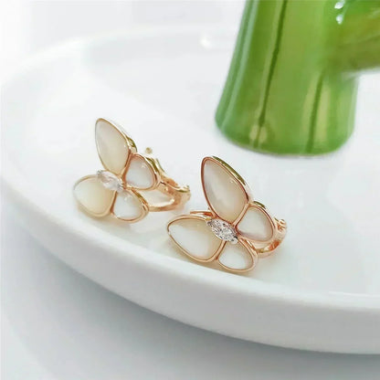 [Mystic]BUTTERFLY MOP DIAMOND EARRINGS