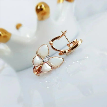 [Mystic]BUTTERFLY MOP DIAMOND EARRINGS