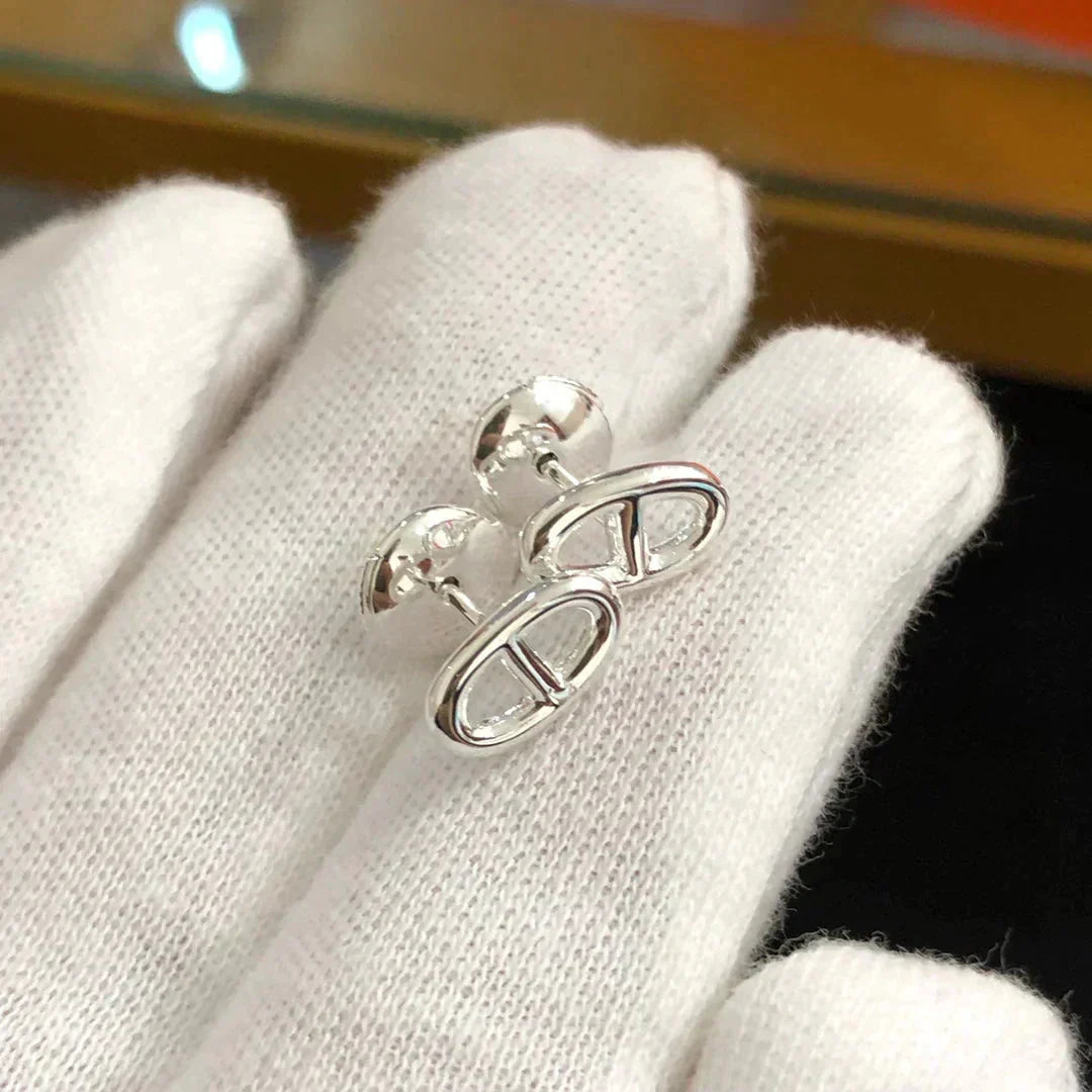 [Mystic]CHAINE SMALL EARRINGS GOLD AND SILVER