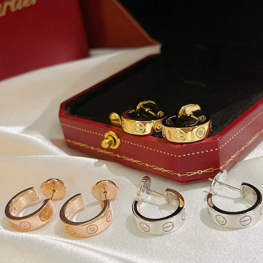 [Mystic]LOVE EARRINGS 5.7MM 2 DIAMONDS