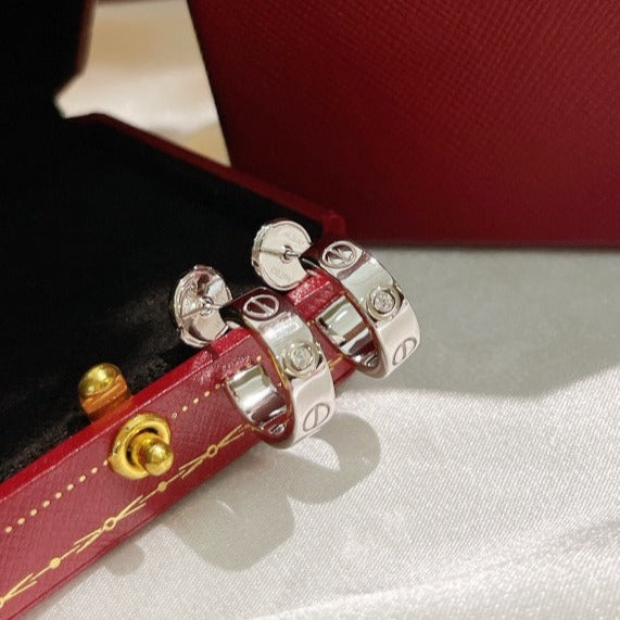 [Mystic Crown]LOVE EARRINGS 5.7MM 2 DIAMONDS