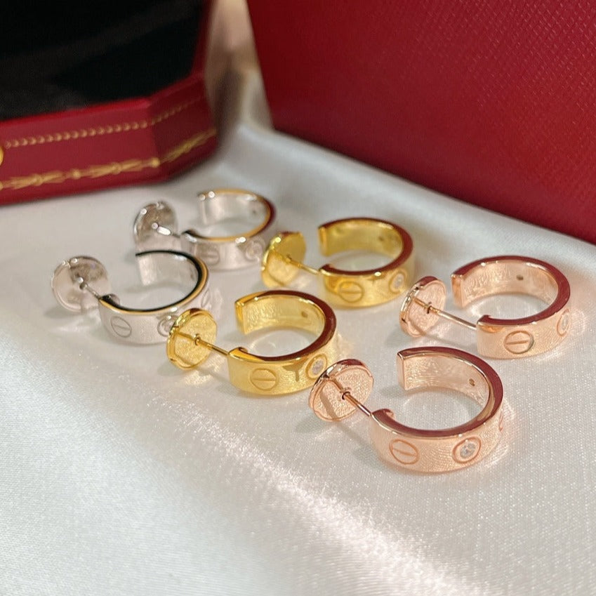 [Mystic]LOVE EARRINGS 5.7MM 2 DIAMONDS