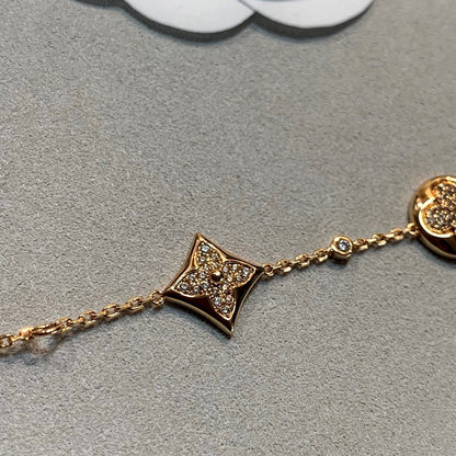 [Mystic]STAR AND SUN 4 MOTIFS GOLD DIAMONDS BRACELET