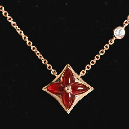 [Mystic]STAR NECKLACE PINK GOLD 1 DIAMOND