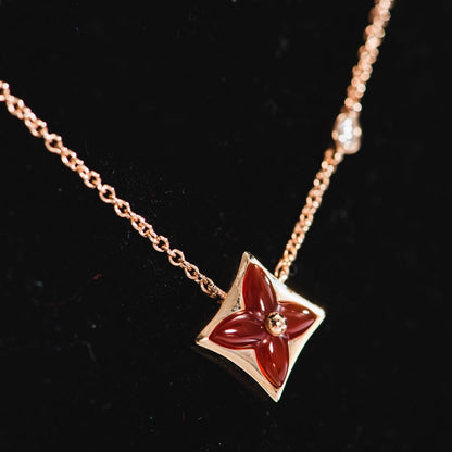 [Mystic Crown]STAR NECKLACE PINK GOLD 1 DIAMOND