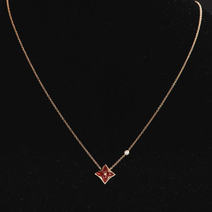 [Mystic]STAR NECKLACE PINK GOLD 1 DIAMOND
