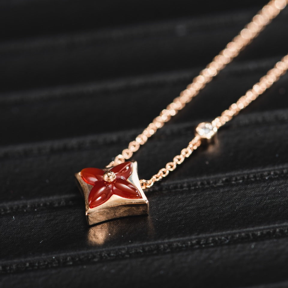 [Mystic Crown]STAR NECKLACE PINK GOLD 1 DIAMOND