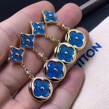 [Mystic Crown]STAR AND SUN AGATE DIAMOND EARRINGS