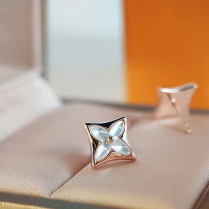 [Mystic]STAR MOP PINK GOLD EARRINGS