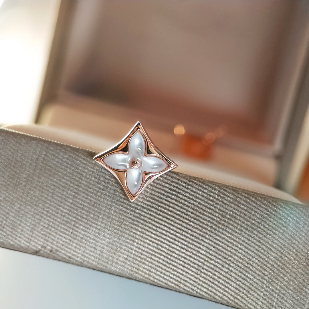 [Mystic]STAR MOP PINK GOLD EARRINGS