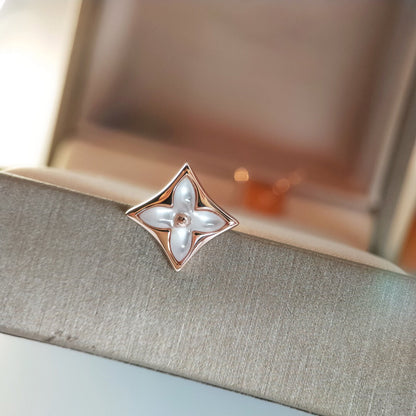 [Mystic]STAR MOP PINK GOLD EARRINGS