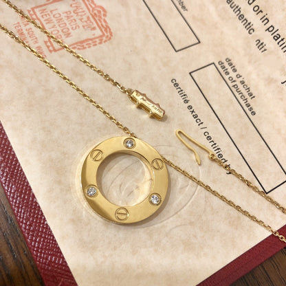 [Mystic Crown]LOVE NECKLACE 16MM 3 DIAMONDS