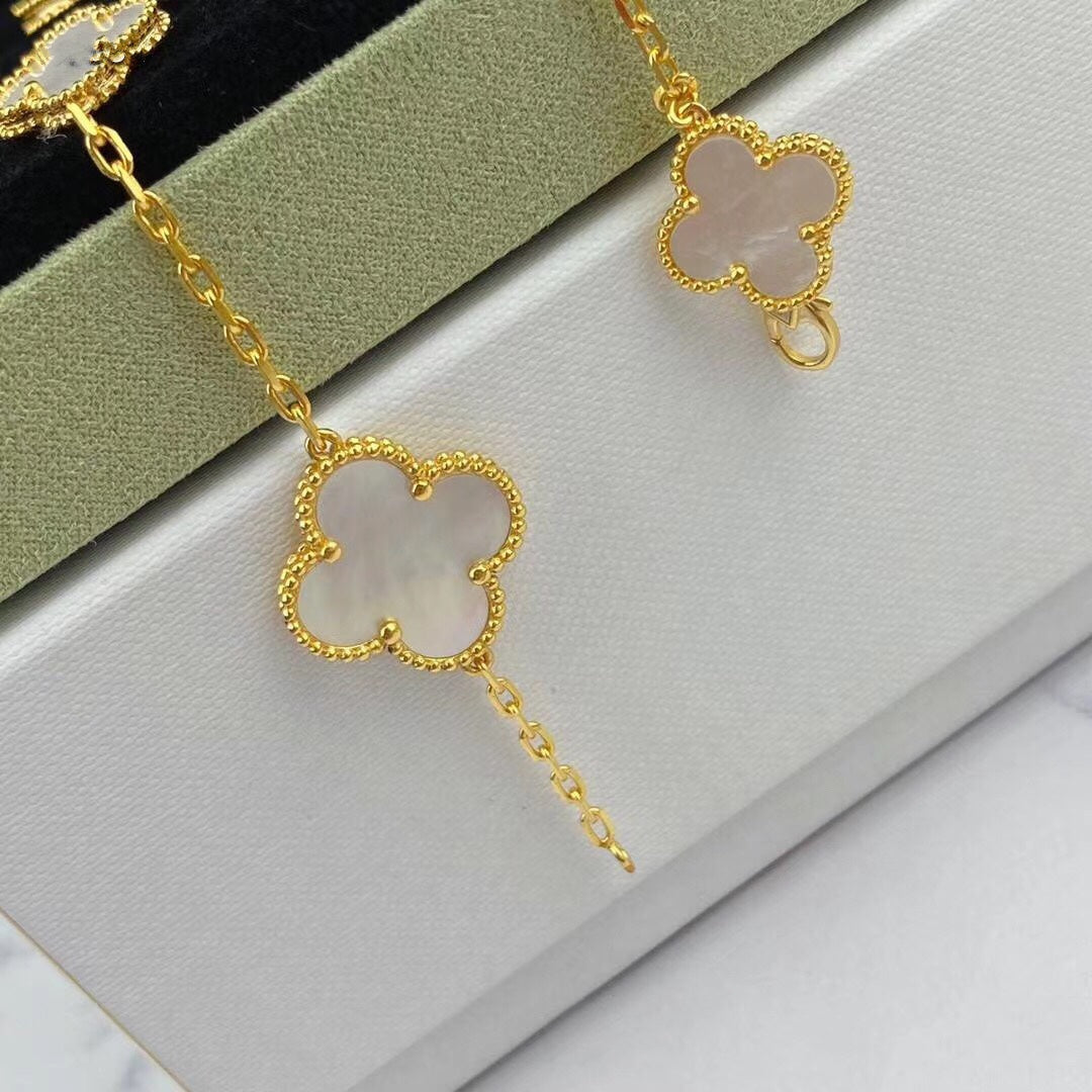 [Mystic]MAGIC CLOVER MOP GOLD BRACELET 5 MOTIFS