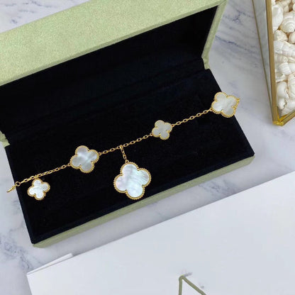 [Mystic]MAGIC CLOVER MOP GOLD BRACELET 5 MOTIFS
