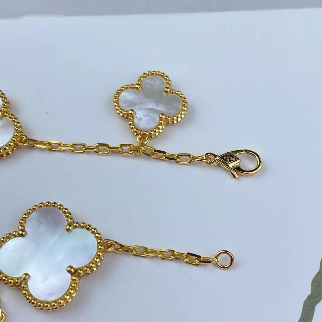 [Mystic]MAGIC CLOVER MOP GOLD BRACELET 5 MOTIFS