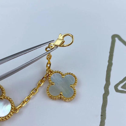 [Mystic]MAGIC CLOVER MOP GOLD BRACELET 5 MOTIFS