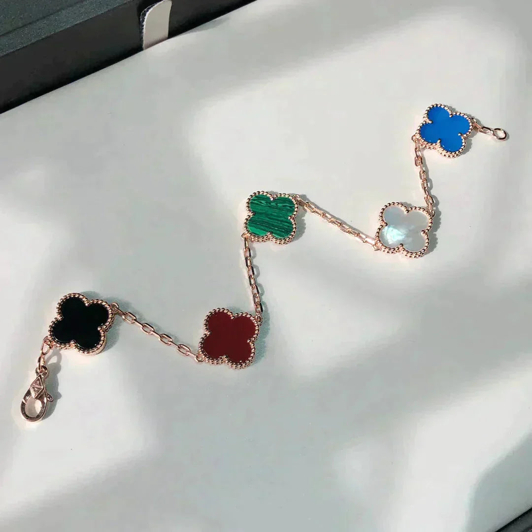 [Mystic]CLOVER 5 MOTIFS MULTICOLOR  BRACELET