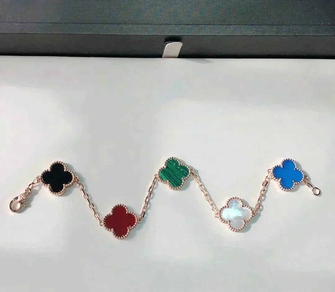 [Mystic]CLOVER 5 MOTIFS MULTICOLOR  BRACELET
